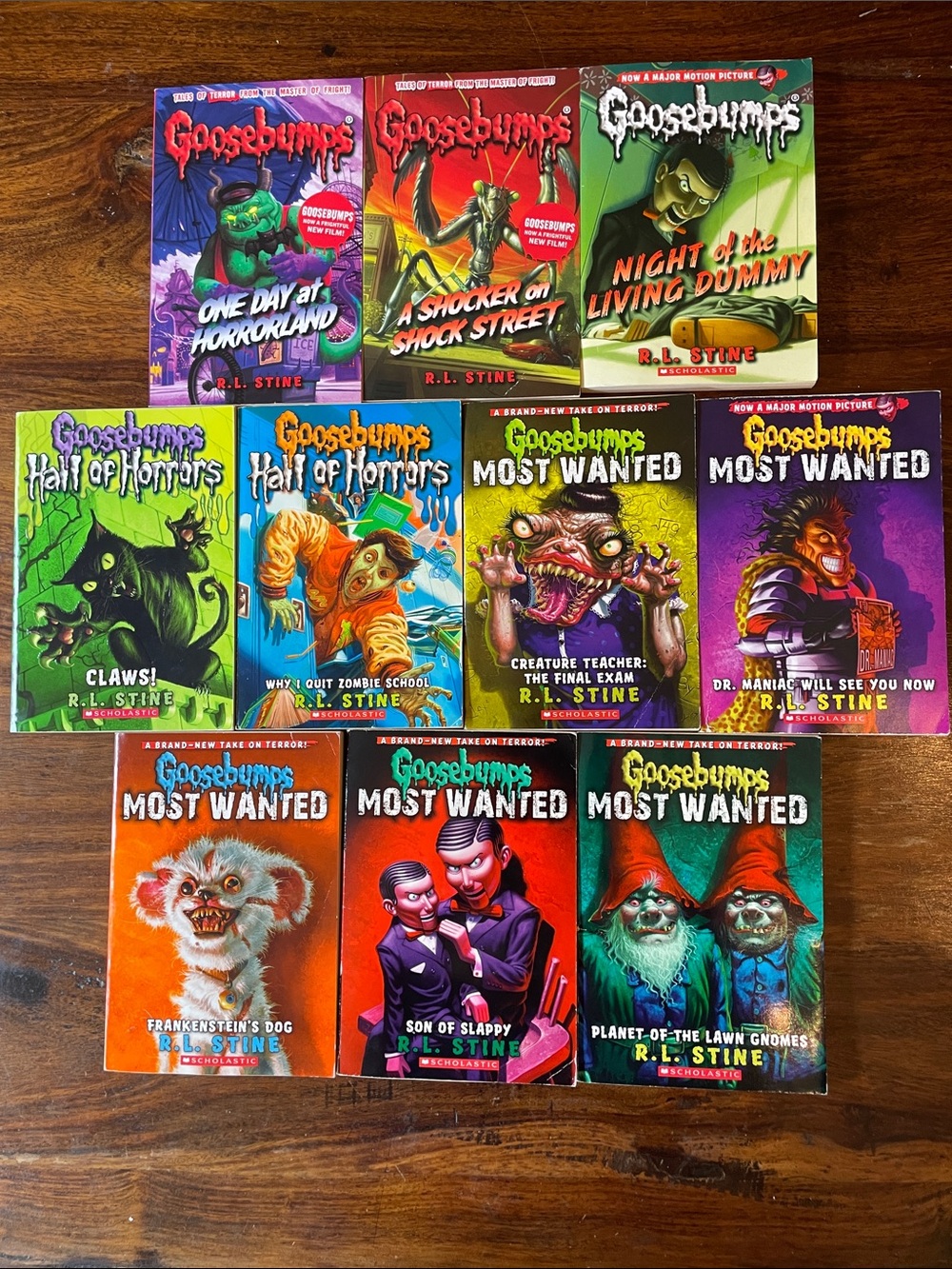 10 Goosebumps Books by R.L. Stine Horror Kids Paperbacks (Some First Printing)
